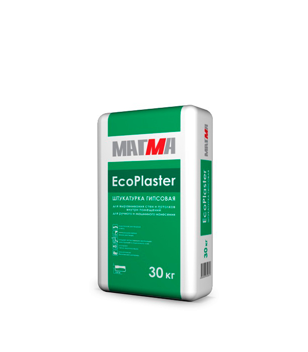 картинка EcoPlaster MP гипсовая штукатурка 30кг (45 шт) от базы строительно-отделочных материалов