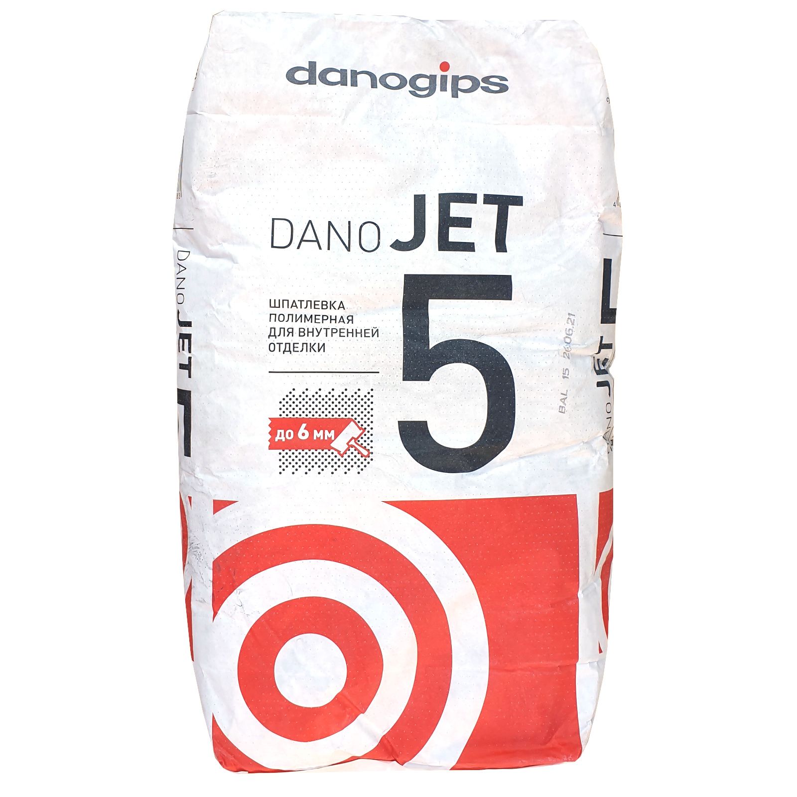 картинка DANOGIPS JET5 шпаклевка полимерная финишная 25 кг от базы строительно-отделочных материалов